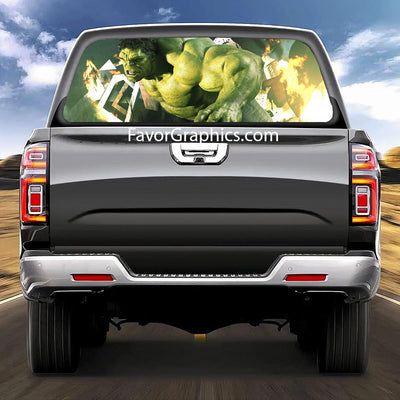 Hulk Rear Window Perforated Graphic Vinyl Decal Cars