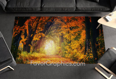 Autumm Forest Home Bedroom Decor Rug Carpet Mat