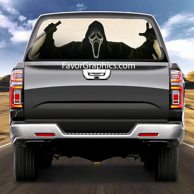 Scream Ghostface Rear Window Perforated Graphic Vinyl Decal Car Truck UTV