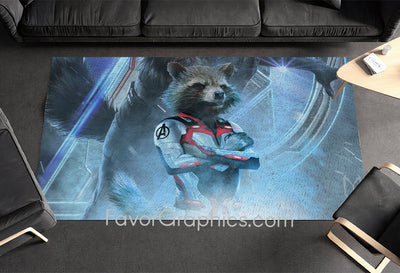 Rocket Raccoon Home Bedroom Decor Rug Carpet Mat