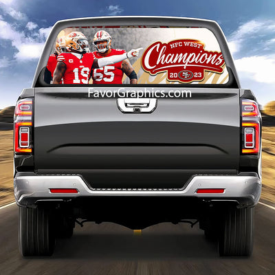 San Francisco 49ers Rear Window Perforated Graphic Vinyl Decal Car Truck UTV