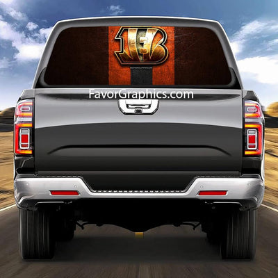 Cincinnati Bengals Rear Window Perforated Graphic Vinyl Decal Car Truck UTV