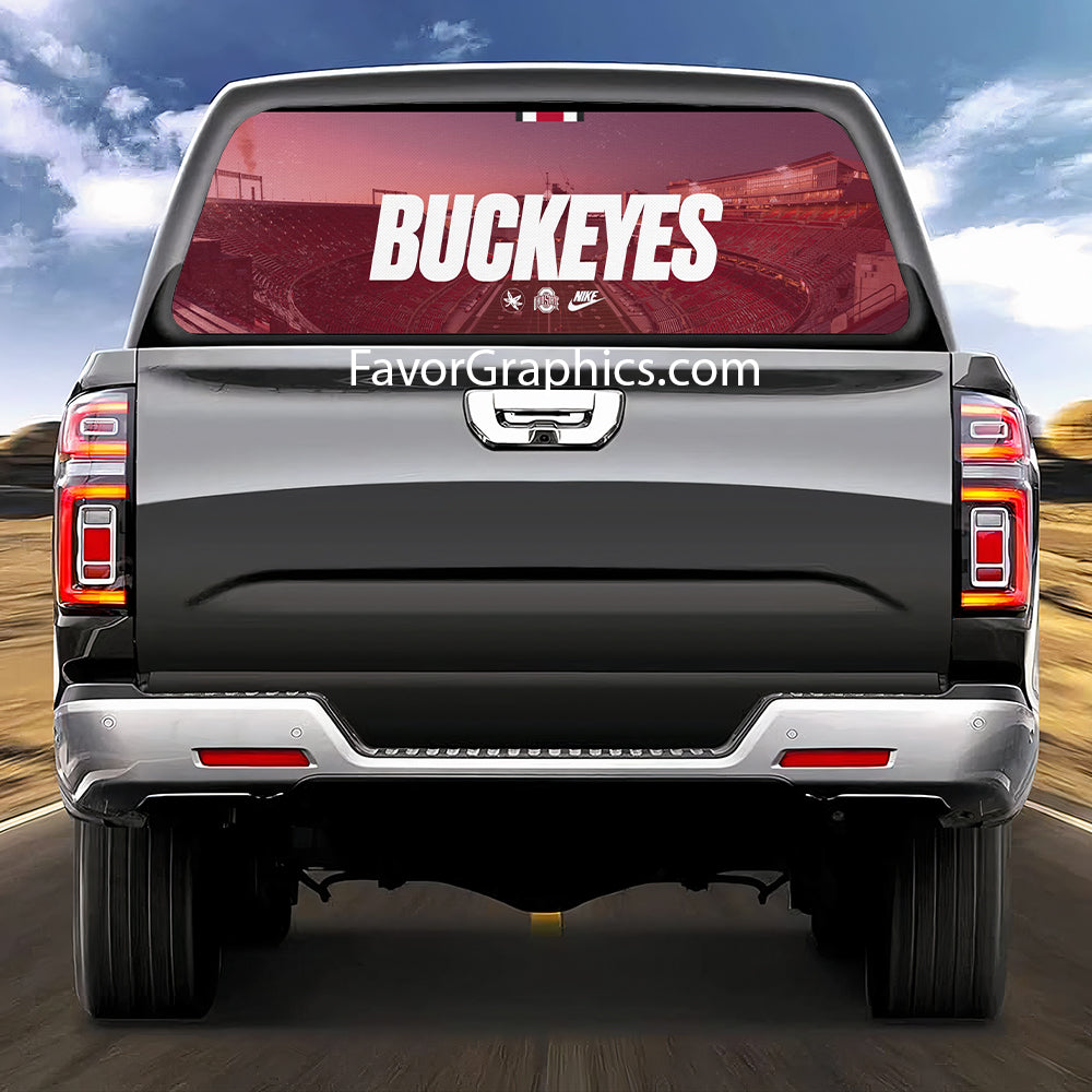 Ohio State Buckeyes Rear Window Perforated Graphic Vinyl Decal Car Truck UTV