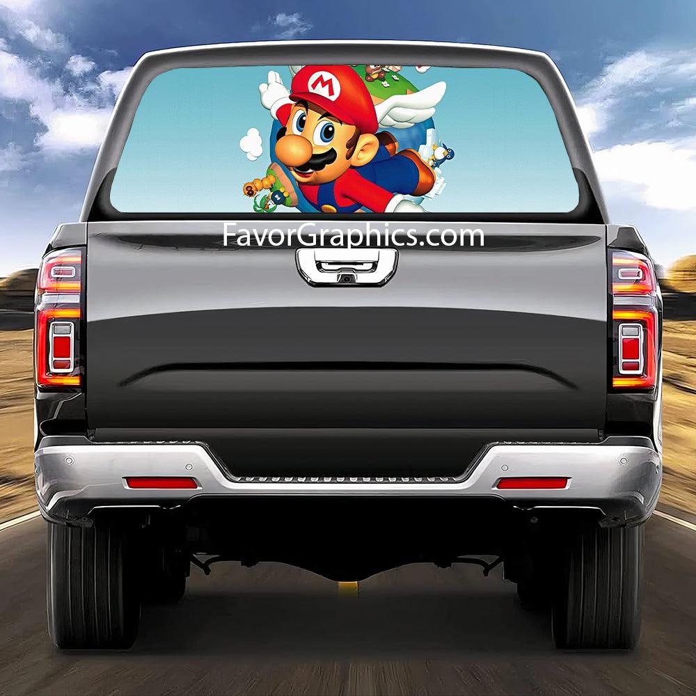 Mario Rear Window Perforated Graphic Vinyl Decal Car Truck UTV