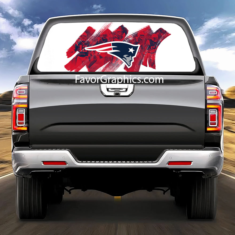 New England Patriots Rear Window Perforated Graphic Vinyl Decal Car