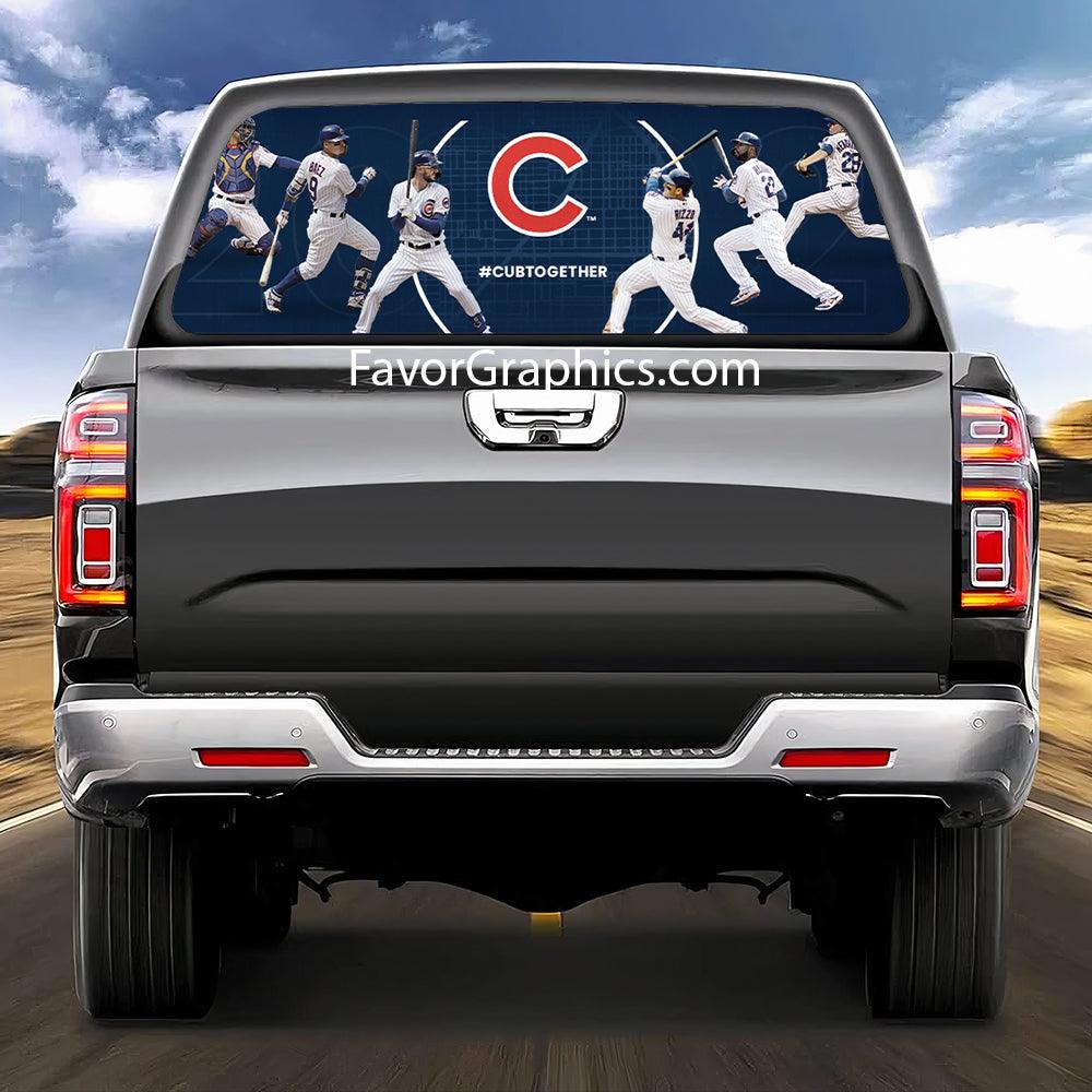 Chicago Cubs Rear Window Perforated Graphic Vinyl Decal Car