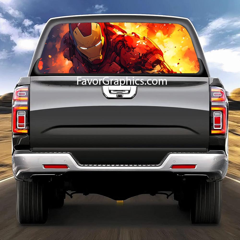 Iron Man Rear Window Perforated Graphic Vinyl Decal Car