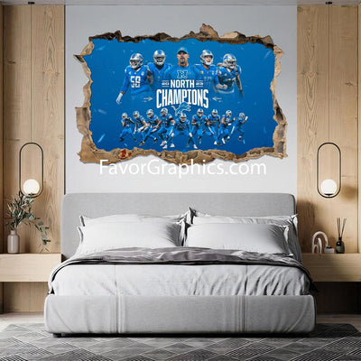 Detroit Lions Vinyl Wall Art Decal Sticker Poster Print Mural