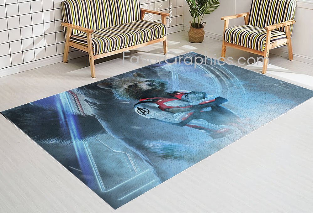 Rocket Raccoon Home Bedroom Decor Rug Carpet Mat