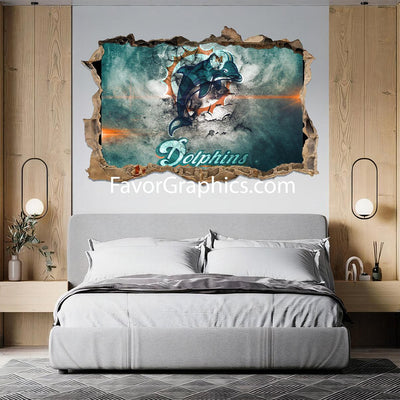 Miami Dolphins Vinyl Wall Art Decal Sticker Poster Print Mural