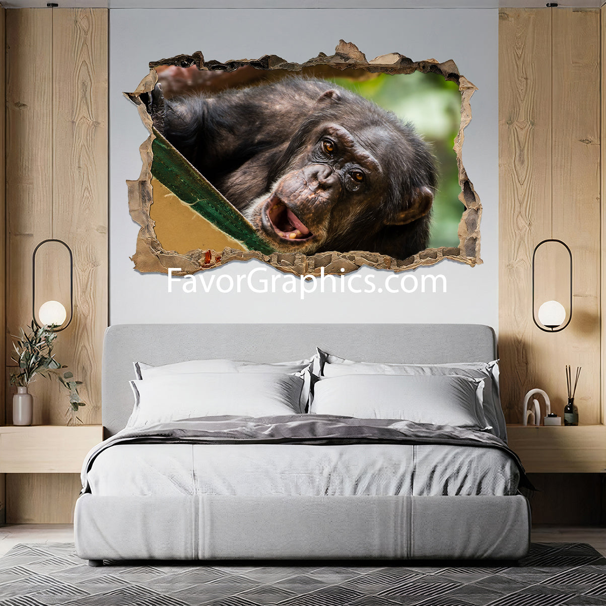 Chimpanzee Vinyl Wall Art Decal Sticker Poster Print Mural