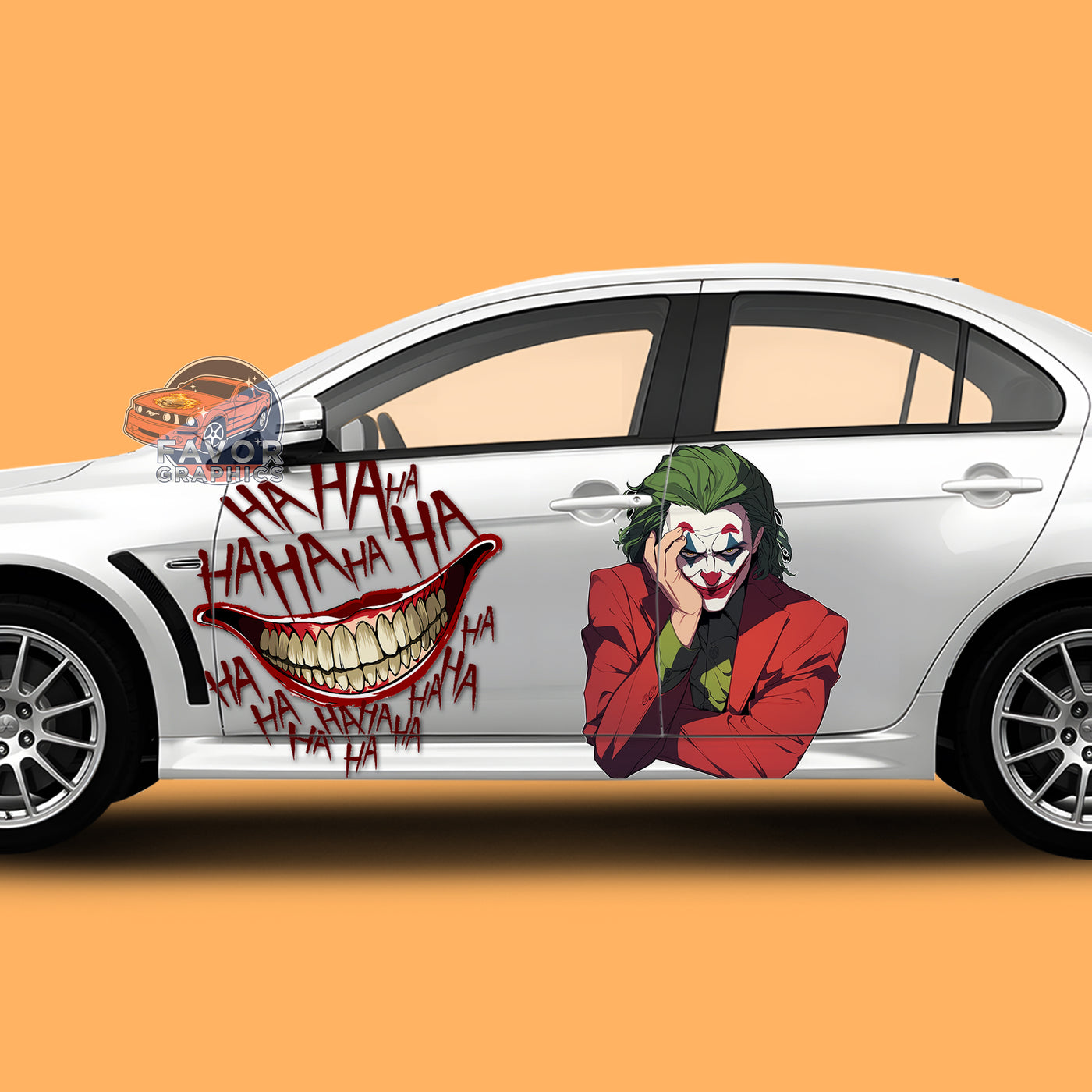 Joker Itasha Car Side Door Decal Vinyl Sticker