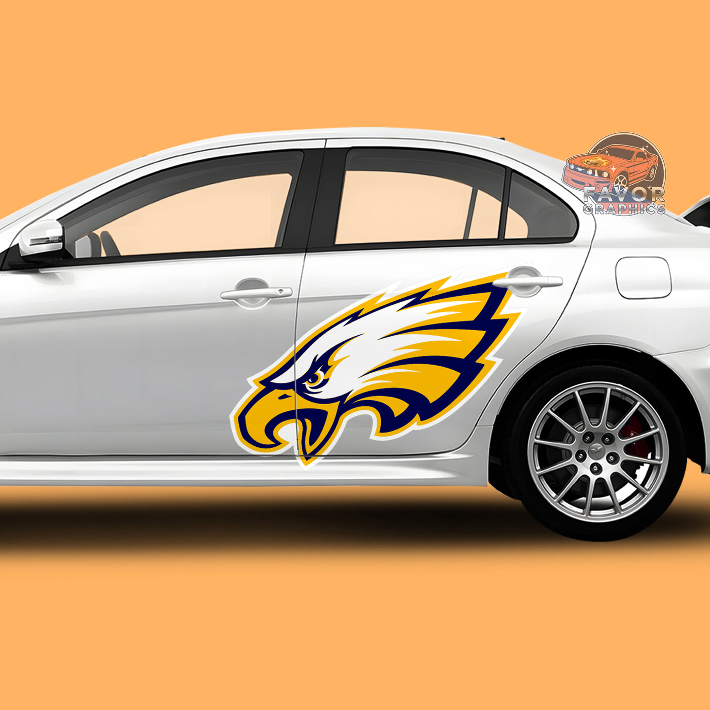 Philadelphia Eagles Itasha Car Side Door Decal Vinyl Sticker