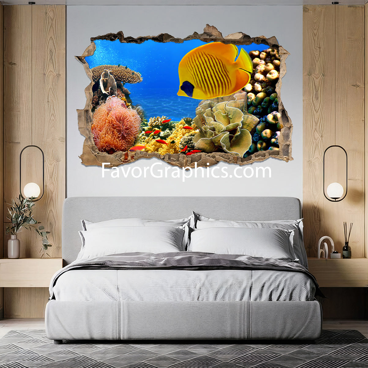 Butterflyfish Vinyl Wall Art Decal Sticker Poster Print Mural