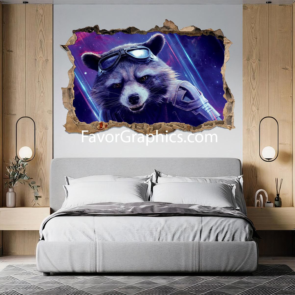 Rocket Raccoon Vinyl Wall Art Decal Sticker Poster Print Mural