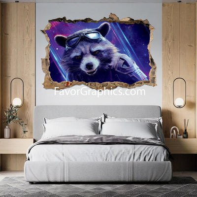 Rocket Raccoon Vinyl Wall Art Decal Sticker Poster Print Mural