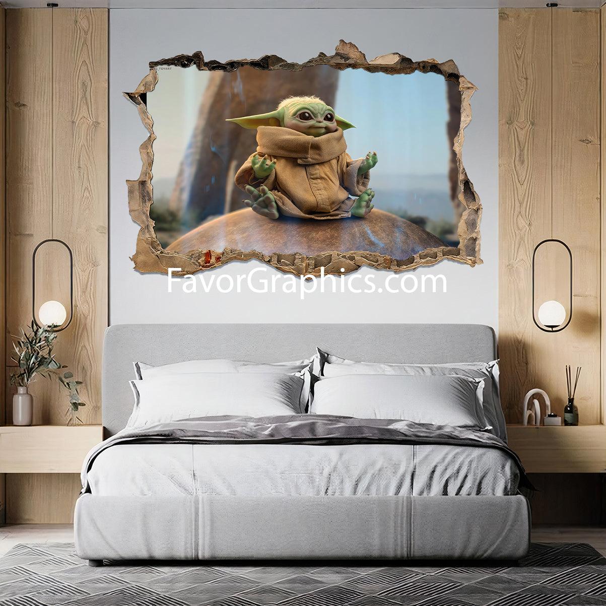 Baby Yoda Vinyl Wall Art Decal Sticker Poster Print Mural