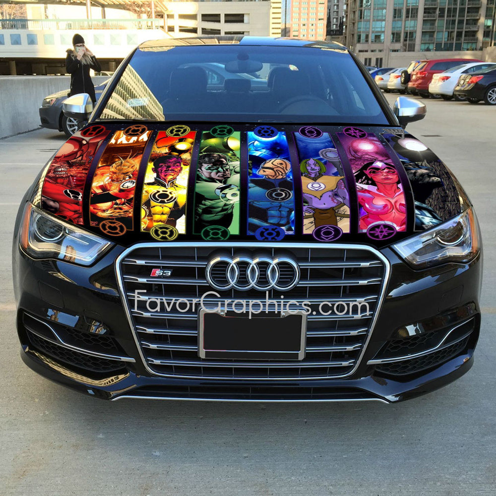 Black Lantern Itasha Car Vinyl Hood Wrap