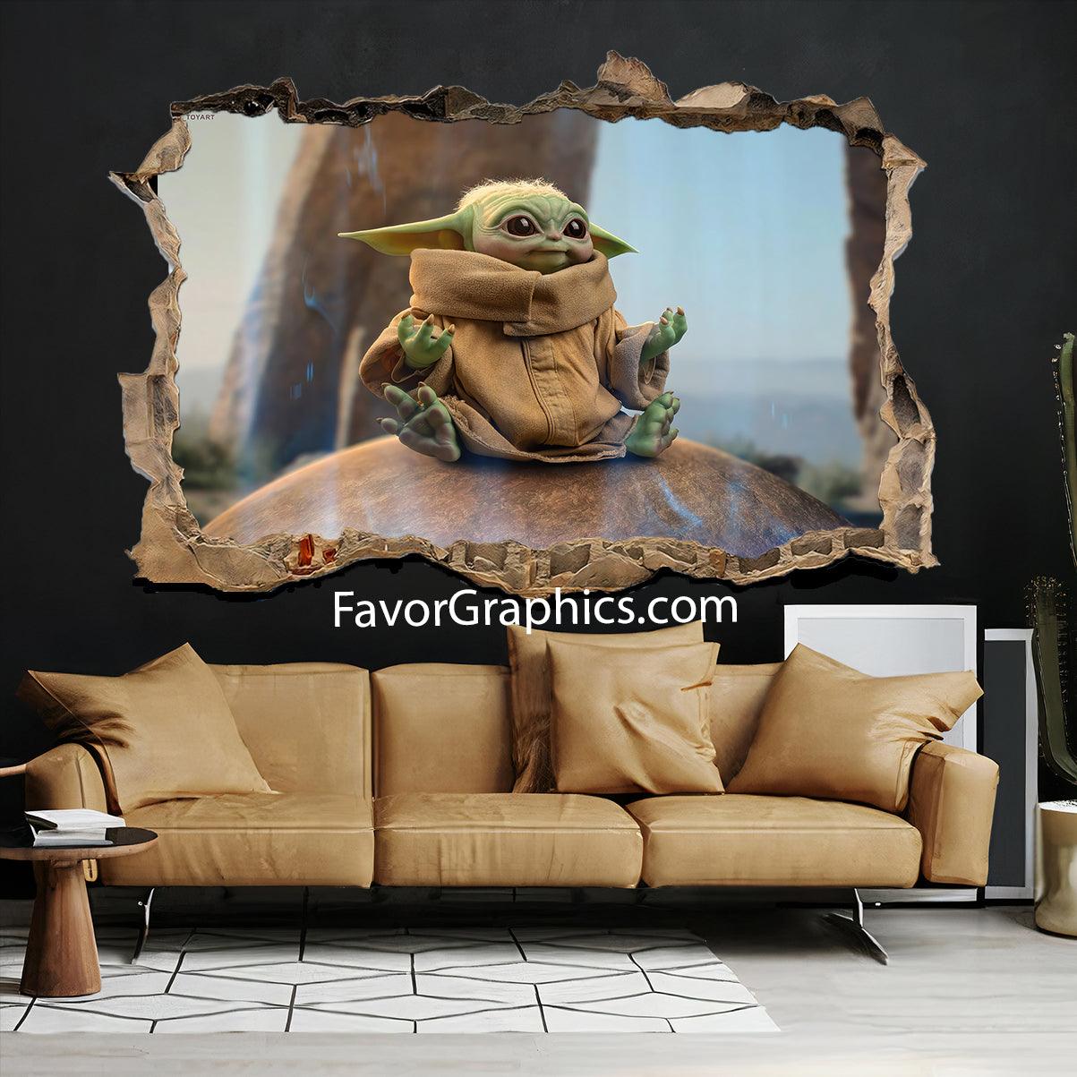 Baby Yoda Vinyl Wall Art Decal Sticker Poster Print Mural