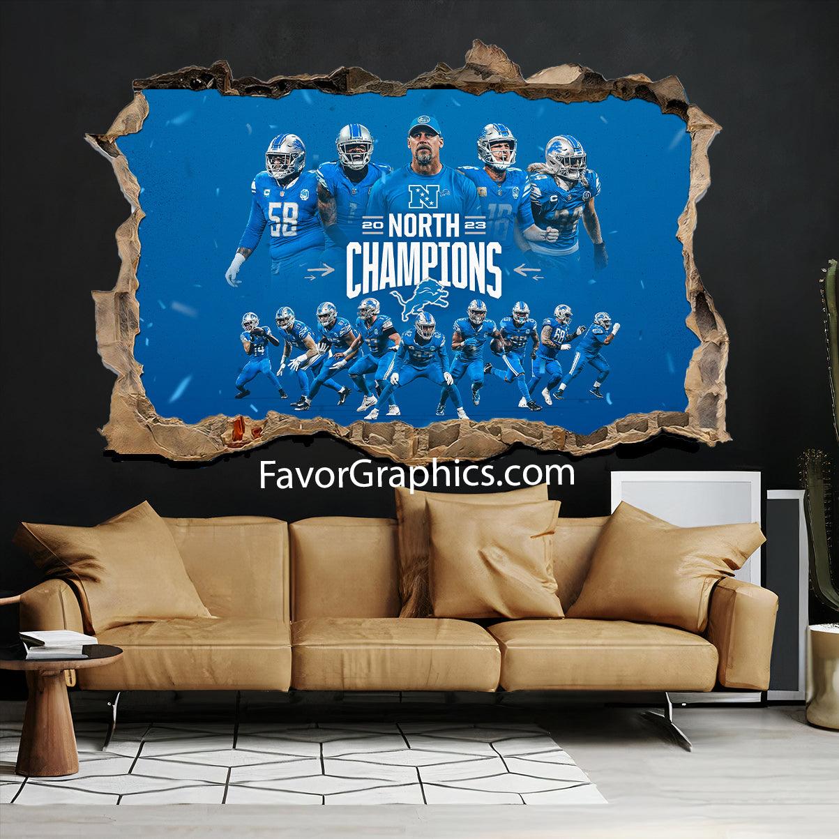 Detroit Lions Vinyl Wall Art Decal Sticker Poster Print Mural