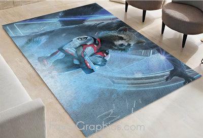 Rocket Raccoon Home Bedroom Decor Rug Carpet Mat