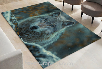 Wolf Home Bedroom Decor Rug Carpet Mat