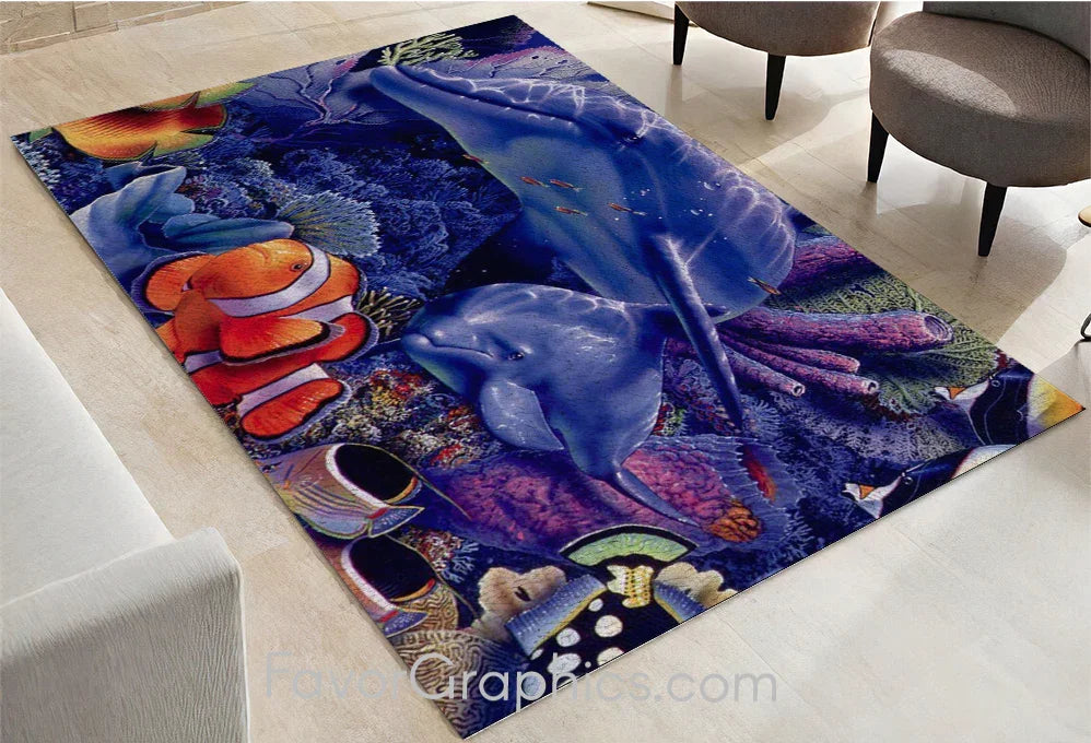 Dolphin Home Bedroom Decor Rug Carpet Mat