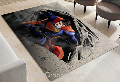 Superman Home Bedroom Decor Rug Carpet Mat