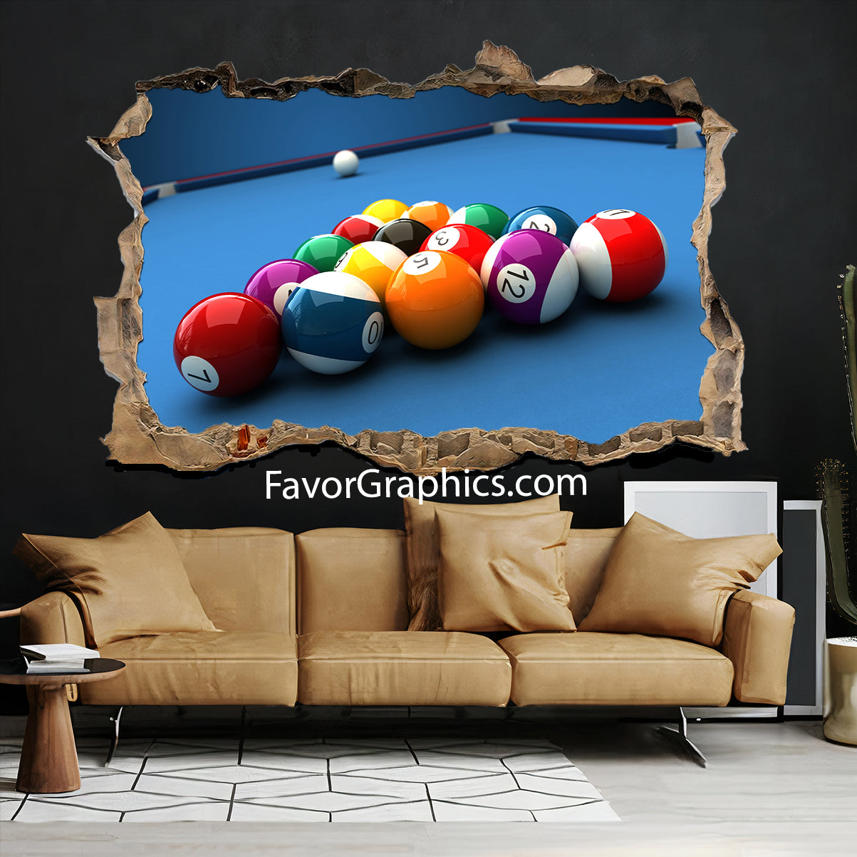 Billiard Vinyl Wall Art Decal Sticker Poster Print Mural