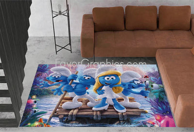 The Smurfs Home Bedroom Decor Rug Carpet Mat