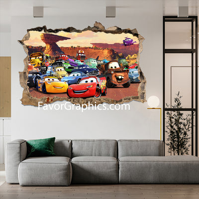 Car Race Cartoon Vinyl Wall Art Decal Sticker Poster Print Mural