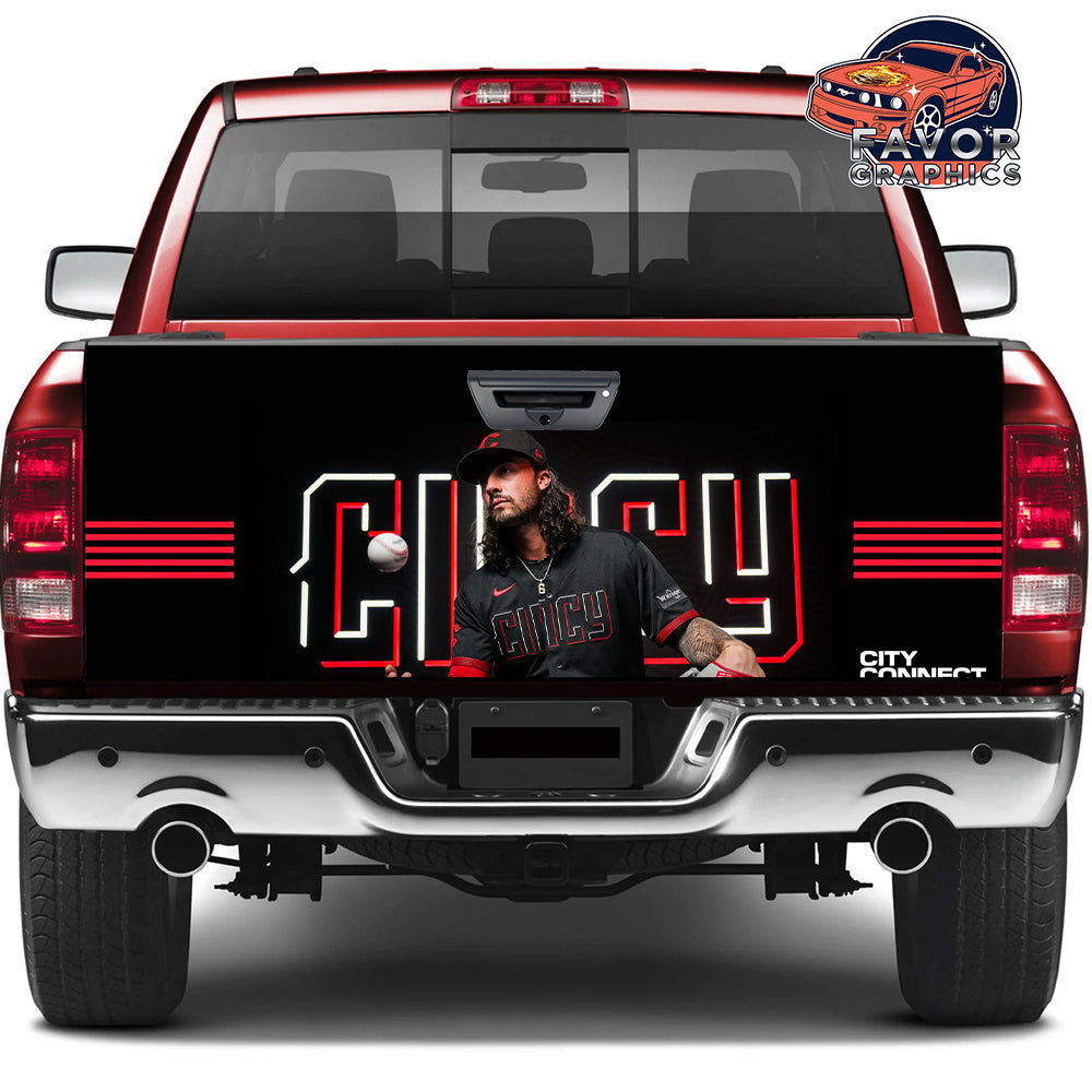 Cincinnati Reds Tailgate Wraps For Trucks SUV Vinyl Wrap