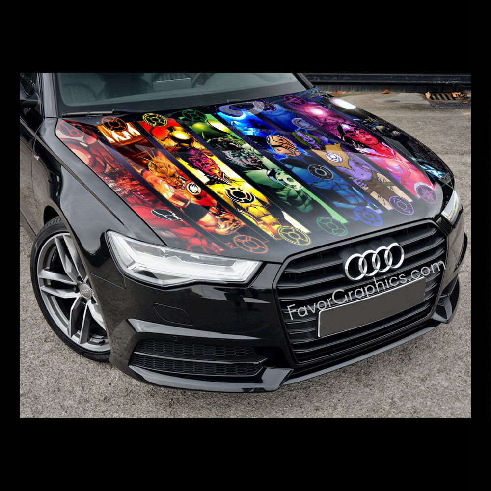 Black Lantern Itasha Car Vinyl Hood Wrap