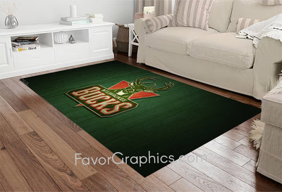 Milwaukee Bucks Home Bedroom Decor Rug Carpet Mat