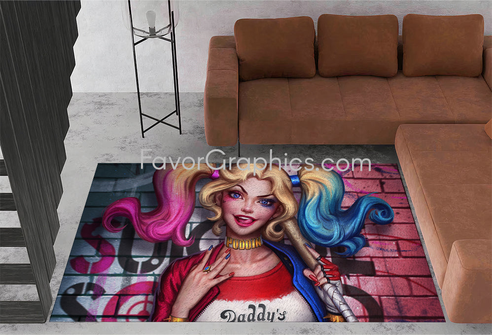 Harley Quinn Home Bedroom Decor Rug Carpet Mat