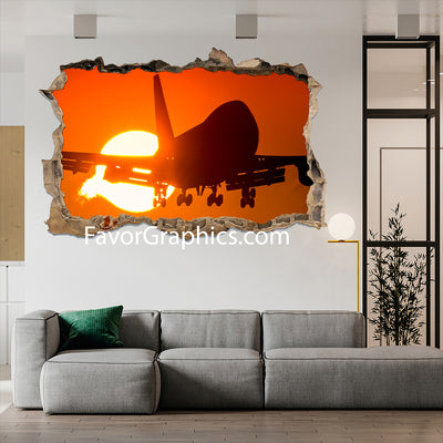 Boeing 747 Airplane Vinyl Wall Art Decal Sticker Poster Print Mural