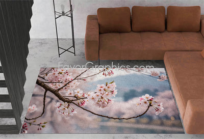 Cherry Blossom Home Bedroom Decor Rug Carpet Mat