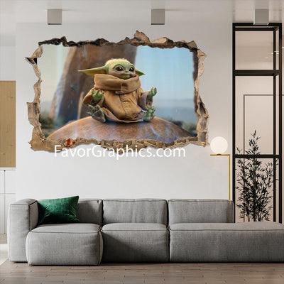 Baby Yoda Vinyl Wall Art Decal Sticker Poster Print Mural