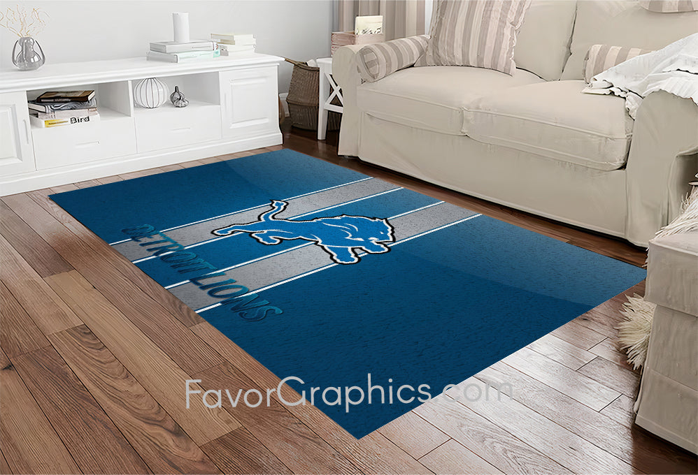 Detroit Lions Home Bedroom Decor Rug Carpet Mat