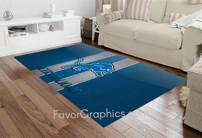 Detroit Lions Home Bedroom Decor Rug Carpet Mat