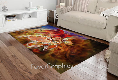 Goku Super Saiyan God Home Bedroom Decor Rug Carpet Mat