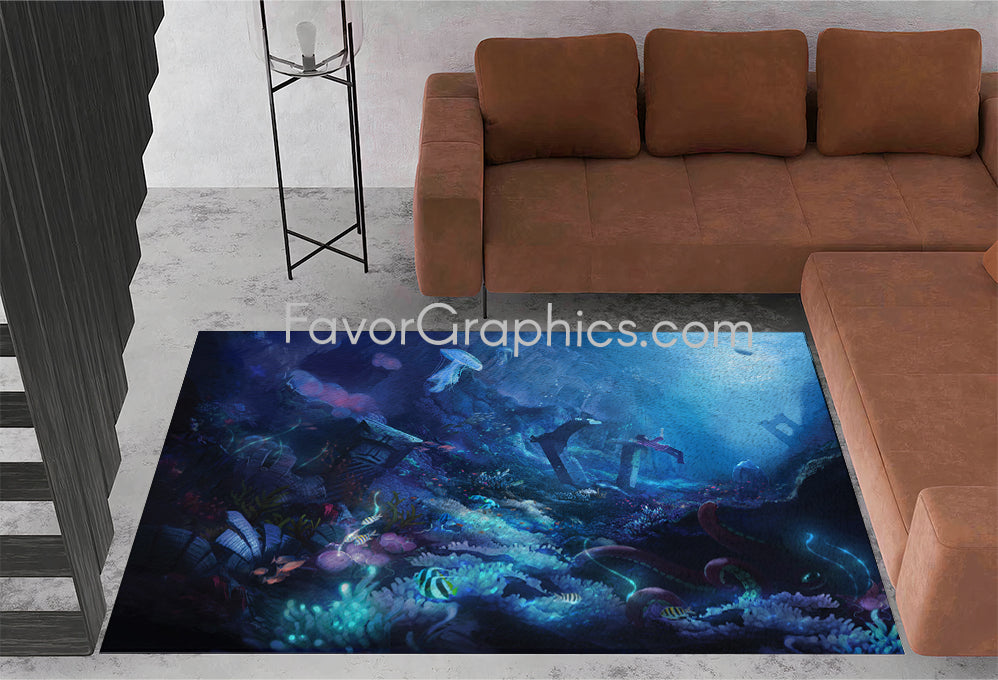 Underwater Under The Sea Home Bedroom Decor Rug Carpet Mat