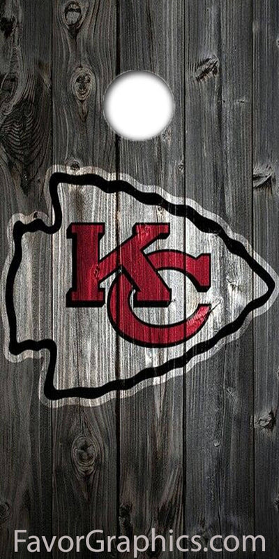 Kansas City Chiefs Cornhole Wood Board Skin Vinyl Wrap Decal Sticker