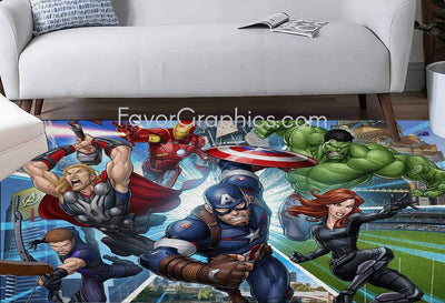 Avengers Superheroes Home Bedroom Decor Rug Carpet Mat