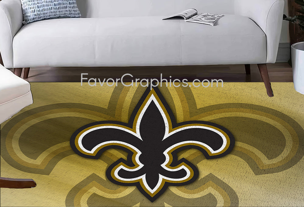 New Orleans Saints Home Bedroom Decor Rug Carpet Mat