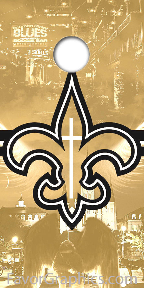 New Orleans Saints Cornhole Wood Board Skin Vinyl Wrap Decal Sticker