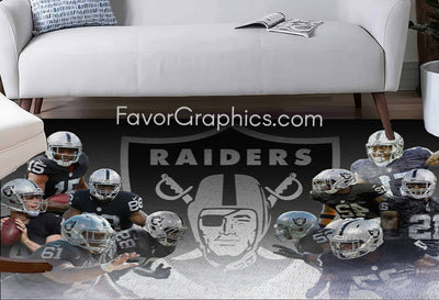 Las Vegas Raiders Home Bedroom Decor Rug Carpet Mat