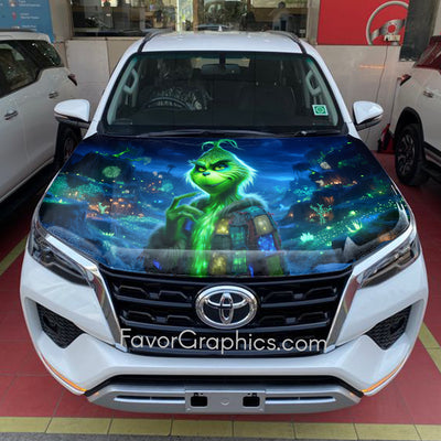 The Grinch Itasha Car Vinyl Hood Wrap Decal Sticker