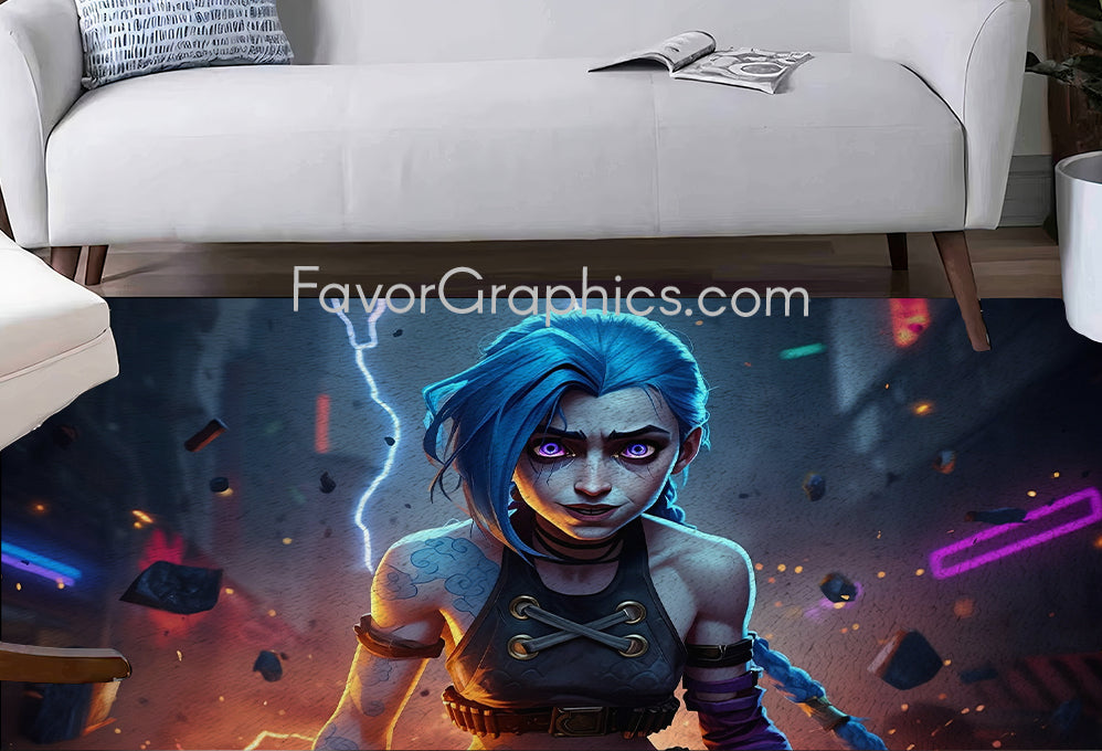 Jinx (League Of Legends) Home Bedroom Decor Rug Carpet Mat