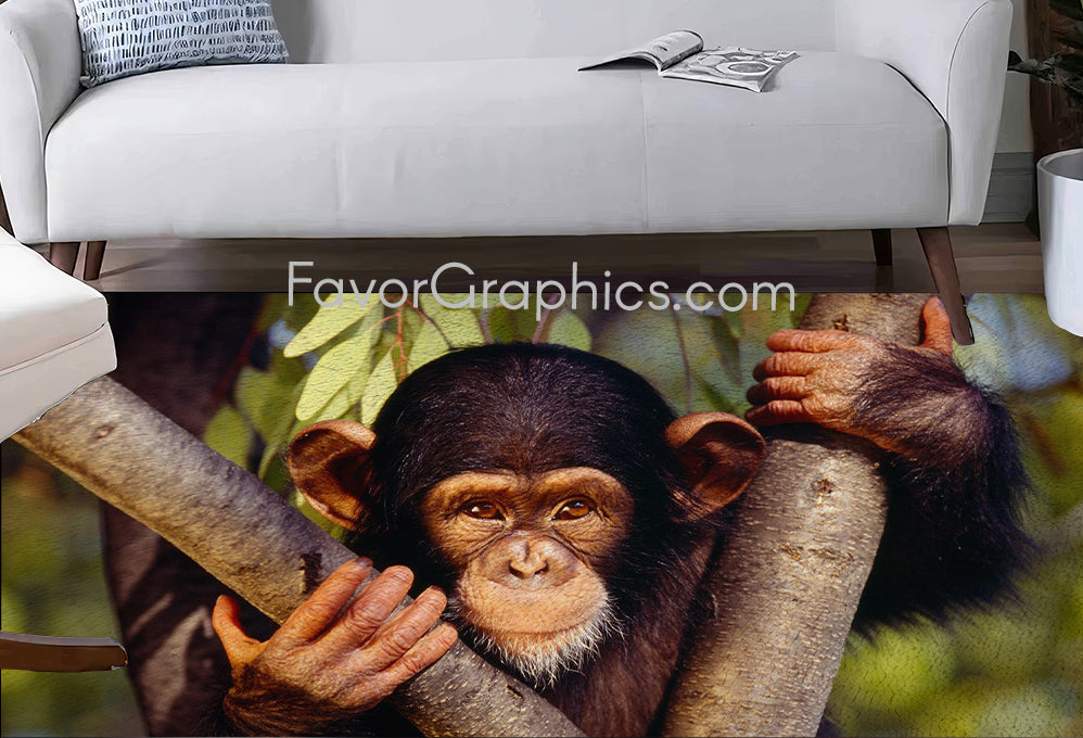 Chimpanzee Home Bedroom Decor Rug Carpet Mat